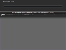 Tablet Screenshot of fiderion.com